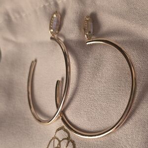 Kendra Scott Gold Hoop Earrings with Crystal Accents